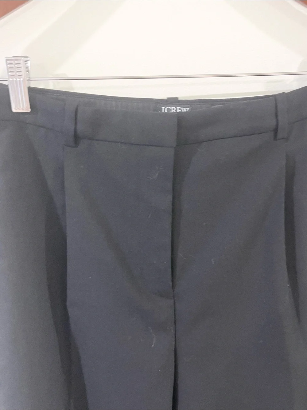 J. Crew Essential wide leg pant in Italian wool woman’s size 8 black